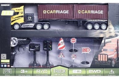 Crazon radiostyrd lastbil med container, skala 1:16, 2,4GHz