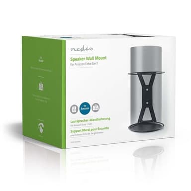 Nedis Kaiutinteline | Sopii käytettäväksi: Amazon Echo Gen1 | Seinä | 1.5 kg | Kiinteä | Teräs | Musta