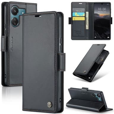 CaseMe Xiaomi Redmi 13C 4G Lompakkokotelo - Musta