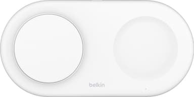 Belkin BoostCharge Pro 2in1 Magnetic Qi2 langaton laturi (valkoinen)