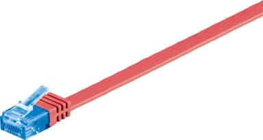 CAT 6A litteä patch-kaapeli U/UTP, punainen