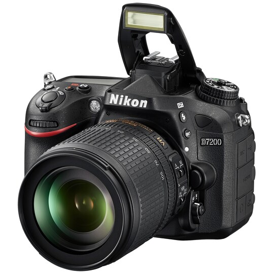 Nikon D7200 järjestelmäkamera + AF-S DX Nikkor 18-105 mm zoomiobjektiivi