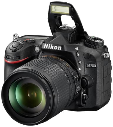 Nikon D7200 järjestelmäkamera + AF-S DX Nikkor 18-105 mm zoomiobjektiivi
