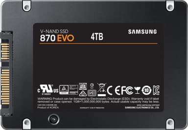 Samsung 870 EVO sisäinen SATA SSD muisti (4 TB)