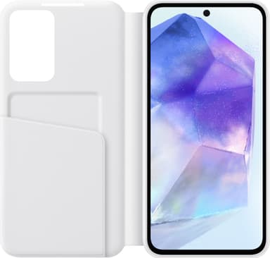 Samsung Galaxy A55 5G Smart View Wallet lompakkokotelo (valkoinen)