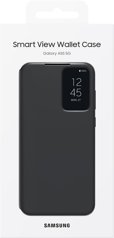 Samsung Galaxy A55 5G Smart View Wallet lompakkokotelo (musta)