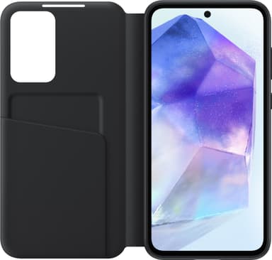 Samsung Galaxy A55 5G Smart View Wallet lompakkokotelo (musta)