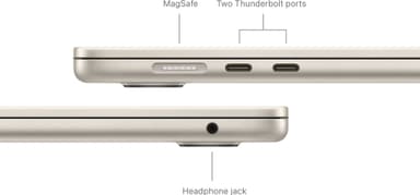 MacBook Air 15 M3/8 GB/256 GB (tähtivalkea)