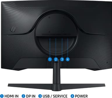 Samsung Odyssey G55C LS27CG552EUXEN 27” kaareva VA pelinäyttö