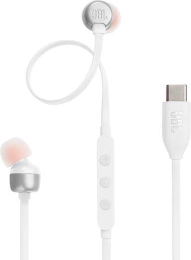 JBL Tune 310 USB C in-ear kuulokkeet (valkoinen)