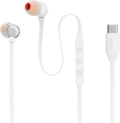 JBL Tune 310 USB C in-ear kuulokkeet (valkoinen)