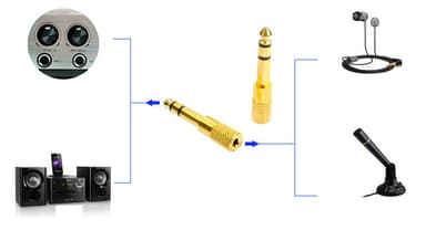 Audiosovitin - 6,5 mm - 3,5 mm