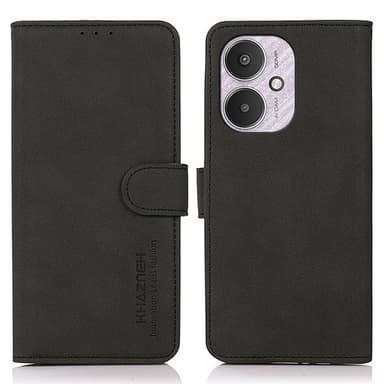 SKALO Xiaomi Redmi 13C 4G KHAZNEH Lompakkokotelo PU-nahasta - Musta