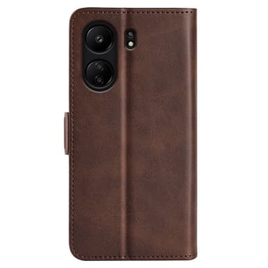 SKALO Xiaomi Redmi 13C 4G Premium Wallet Lompakkokotelo - Ruskea