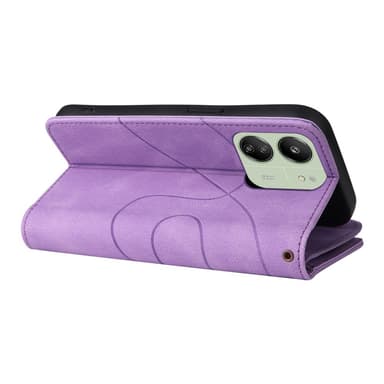 KT lompakkokotelo Xiaomi Redmi 13C:lle - Purppura-musta