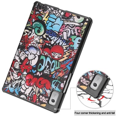 Lenovo Tab M9 kolminkertainen jalustan kansi - Graffiti