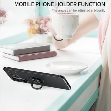 Xiaomi Redmi 13C Hybrid Shell Finger Ring -metallilevylle