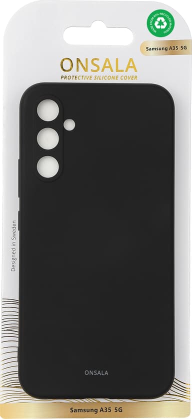 Onsala Samsung Galaxy A35 5G silikonikuori (musta)