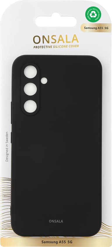 Onsala Samsung Galaxy A55 5G silikonikuori (musta)