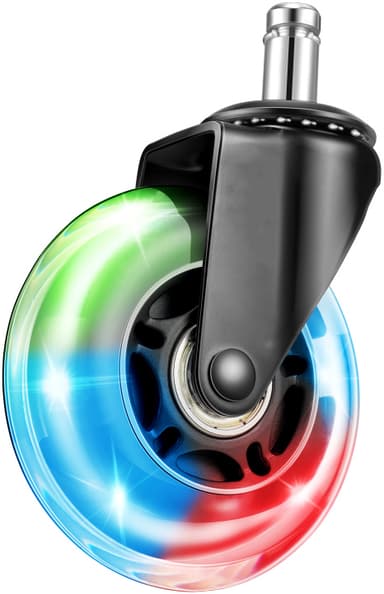 Piranha pyörät pelituolille – 5 kpl (RGB)