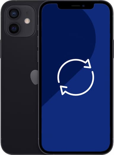 Kunnostettu iPhone 12 - 5G älypuhelin 64 GB (musta)