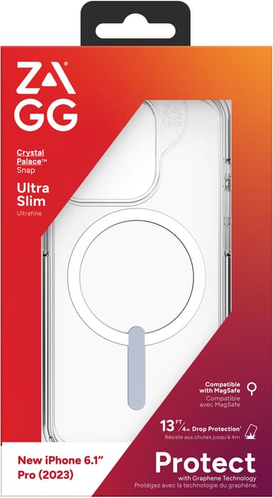 Zagg iPhone 15 Pro Crystal Palace Snap suojakuori (läpinäkyvä)