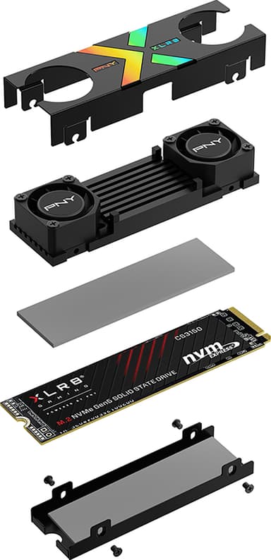PNY CS3150 M.2 Gen 5 sisäinen SSD-muisti + RGB (1 TB)