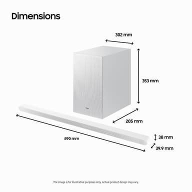 Samsung 3.1-kanavainen HW-S711D soundbar (valkoinen)