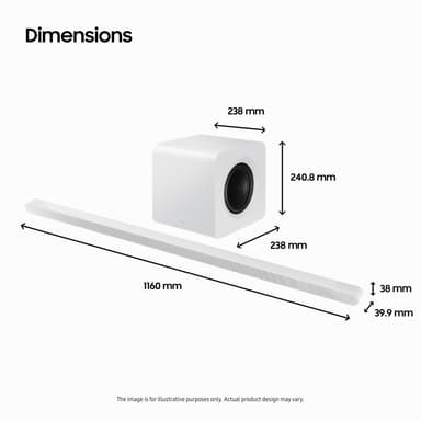 Samsung 3.1.2-kanavainen HW-S811D soundbar (valkoinen)
