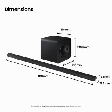 Samsung 3.1.2-kanavainen HW-S810D soundbar (musta)