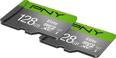 PNY Elite MicroSD muistikortti 128 GB (2 kpl)