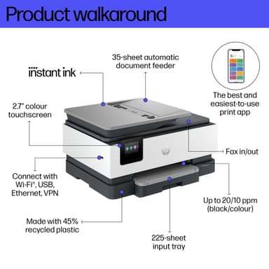 HP OfficeJet Pro 8134e AIO Inkjet mustesuihkutulostin