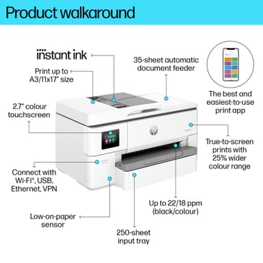 HP OfficeJet Pro 9720e AIO Inkjet monitoimitulostin