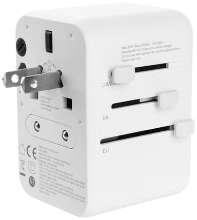 Fixed World 65 W matka-adapteri (valkoinen)