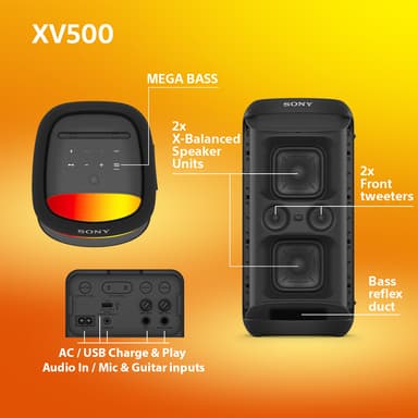 Sony SRS-XV500 langaton bilekaiutin (musta)