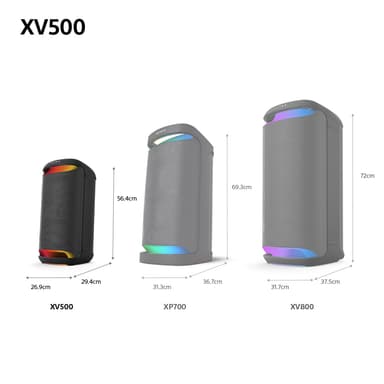 Sony SRS-XV500 langaton bilekaiutin (musta)