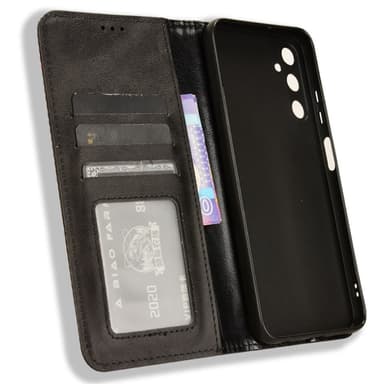 Lompakkoteline Käännettävä puhelinkotelo Samsung Galaxy A05s - musta