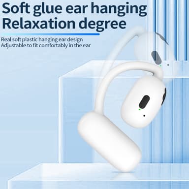 Single Ear Hook Headphone Bluetooth 5.4 -stereokuulokkeet - valkoinen