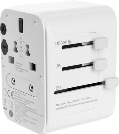 Fixed World 30 W  matka-adapteri (valkoinen)
