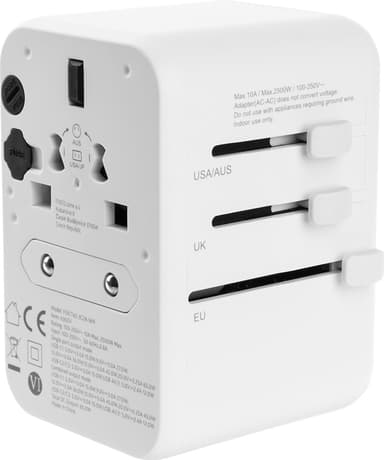 Fixed World 65 W matka-adapteri (valkoinen)