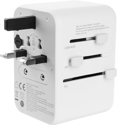 Fixed World 65 W matka-adapteri (valkoinen)