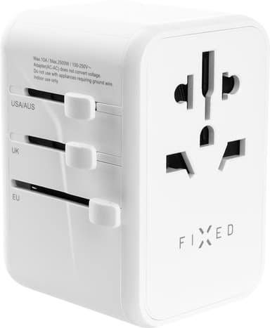 Fixed World 65 W matka-adapteri (valkoinen)