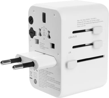 Fixed World 65 W matka-adapteri (valkoinen)