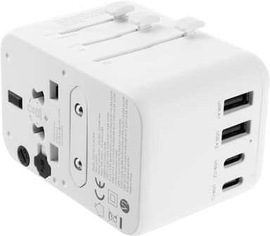 Fixed World 65 W matka-adapteri (valkoinen)