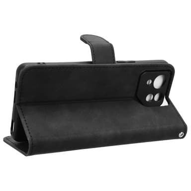 SKALO Asus ROG Phone 8 5G Matt PU Nahka lompakkokotelo - Musta