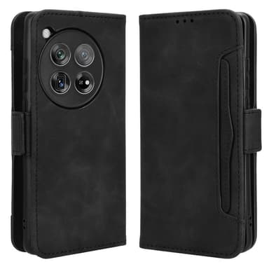 SKALO OnePlus 12R 5G 6-lokeroa Lompakkokotelo - Musta