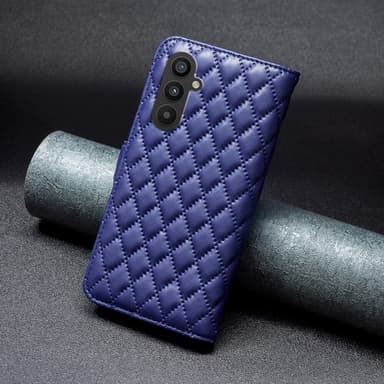 SKALO Samsung A25 5G BINFEN COLOR Tikattu Lompakko - Sininen