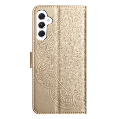 SKALO Samsung A15 5G Mandala lompakkokotelo - Kulta
