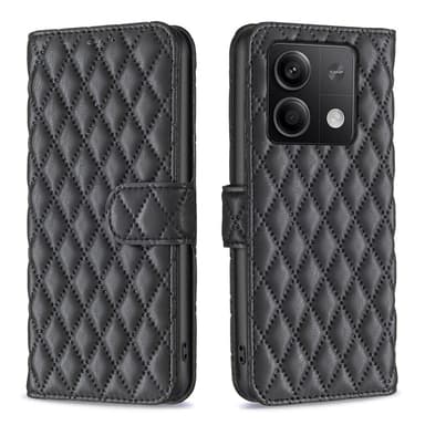 SKALO Xiaomi Redmi Note 13 4G BINFEN COLOR Tikattu Lompakko - Musta