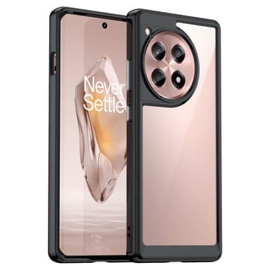 SKALO OnePlus 12R 5G Väri Puskurin Suojakuori - Musta